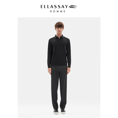 ELLASSAY Классическое черное унисекс поло