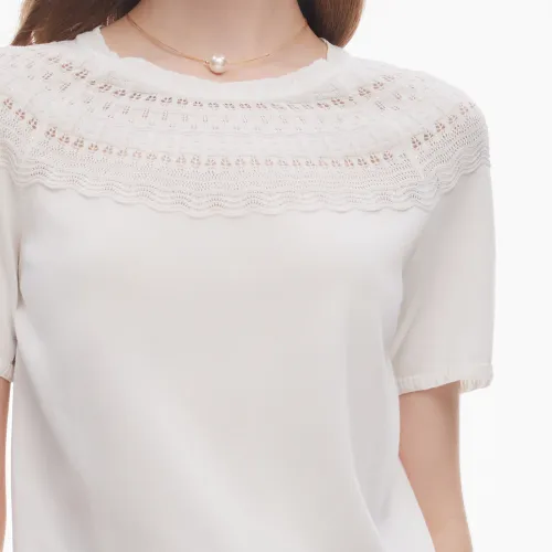 GOELIA 05W Экрю Женские Трикотаж