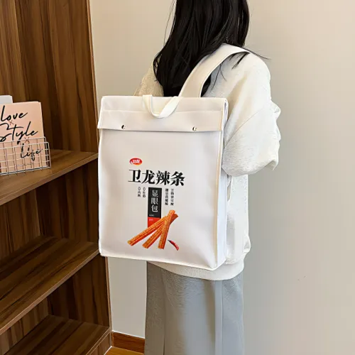 ALOENEY Ткань Рюкзак Стандартный Унисекс Белый