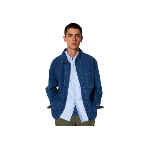 UNIQLO Куртки и Пальто Унисекс Джинсовый Синий