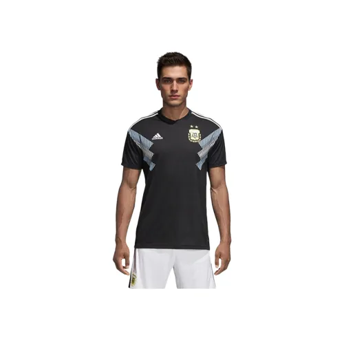 Adidas Аргентина Черная Мужская Футбольная Джерси