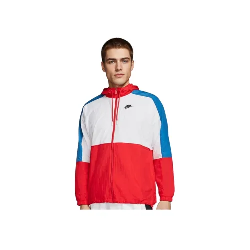 Nike Университетский Красный/Белый/Индустриальный Синий Мужские Куртки