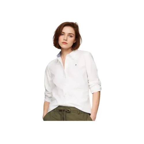 Tommy Hilfiger Регулярный крой эластичный Оксфорд рубашка женский белый