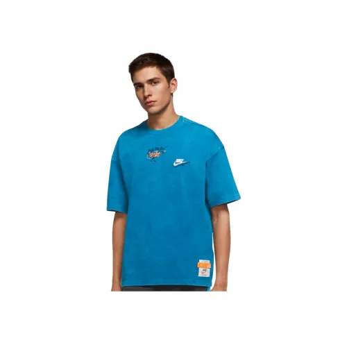 Nike Blue Men's T-Shirts Найк Синий Мужские Футболки