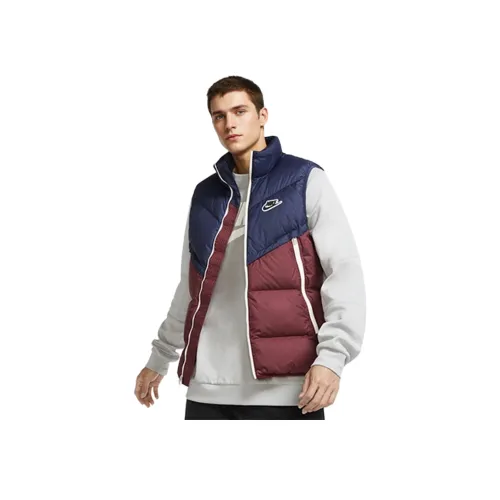 Nike Темно-синий, Синий и Красный, Многоцветный, Мужской, Пуховый жилет