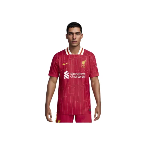 Nike SS24 Dri Fit Коллекция Стиль Футбол Джерси Мужской Фитнес-красный