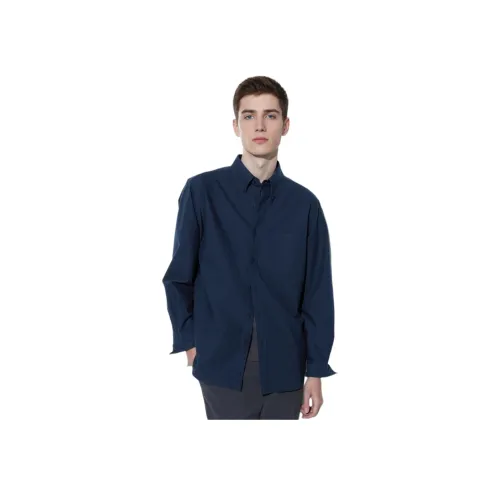 UNIQLO Темно-синие мужские рубашки