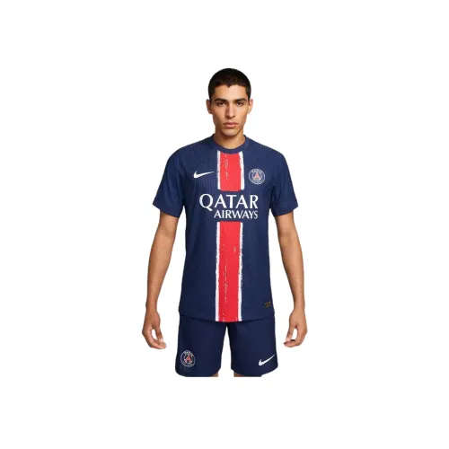 Nike Dri Fit Футбол Джерси Paris Saint Germain 2024 25 Соревнование Домашний Мужской Синий Белый