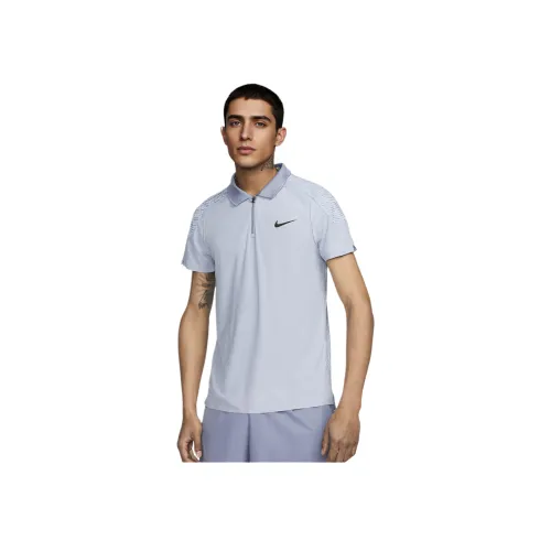 nike Dri Fit Slam Поло Мужское Светло-Синий