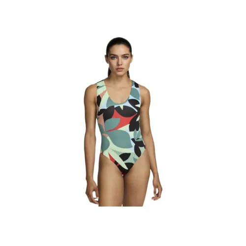 Nike One Piece Купальник Женский Паровой Зеленый