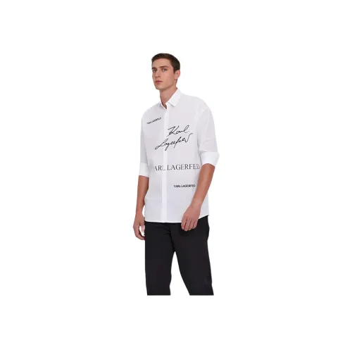 Karl Lagerfeld Рубашка Мужская Белая