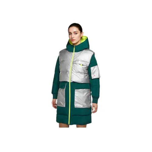 Jordan Green Women's Down Jackets Джордан Зеленый Женские Пуховики