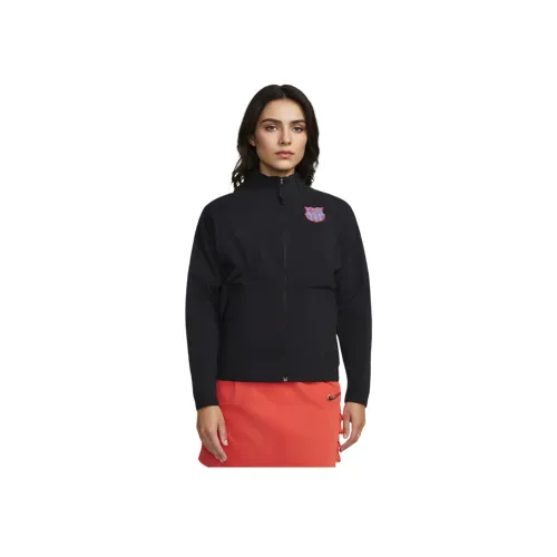 nike x Форма F.C. Барселона Куртки и Пальто Женские Черный Сигнальный Синий