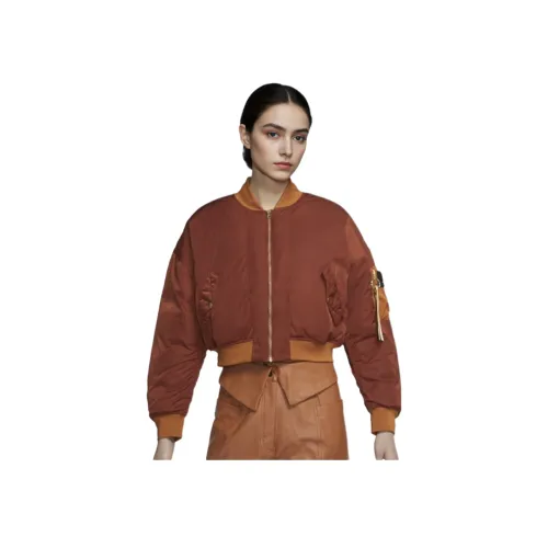 Джордан Хлопковый пуховик Зимний Женский Темно-оранжевый