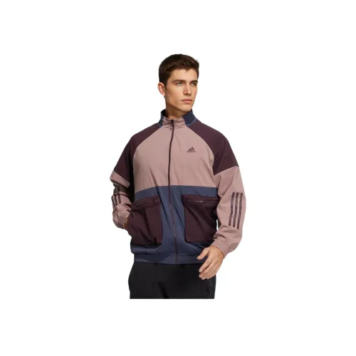 Adidas Куртки и Пальто Мужские Темно-красный Фиолетовый