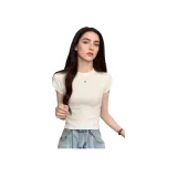 White (Ткань в рубчик, круглый вырез)