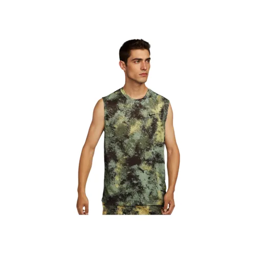 Nike Dri Fit Без рукавов Фитнес T-рубашка Мужская Масляный зеленый