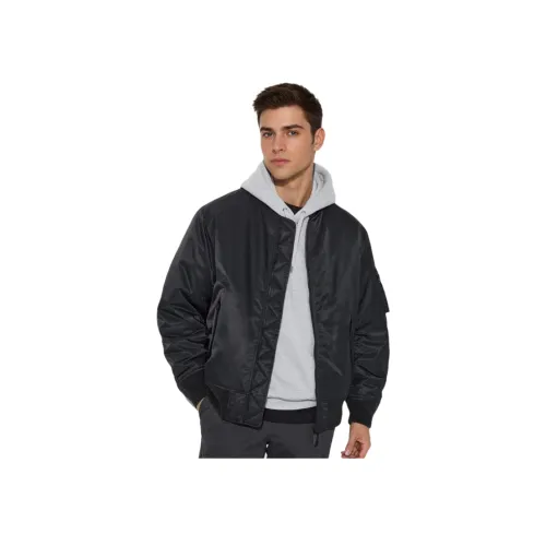 UNIQLO Хлопковый пуховик унисекс черного цвета