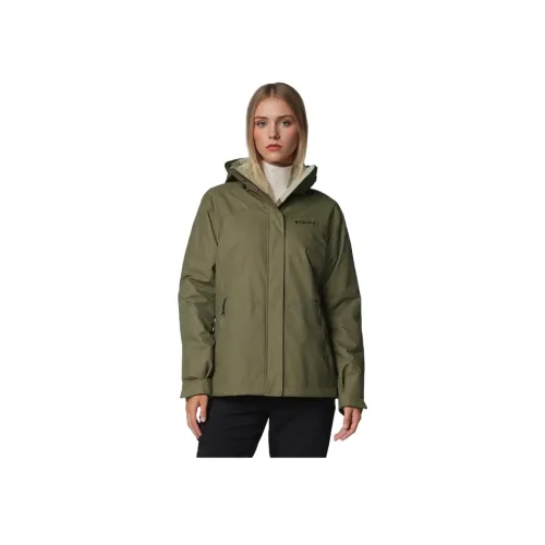 Columbia совместный бренд Omni Термический Водонепроницаемый Ветрозащитный Дышащий и Теплый Ветровка Женская Зеленая