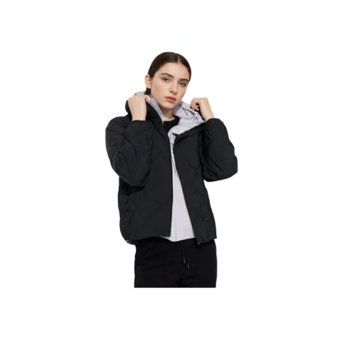 UNIQLO Хлопковый пуховик женский черный