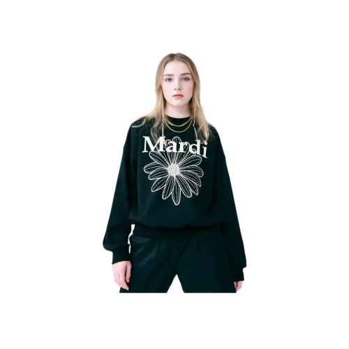 MARDI MERCREDI Свитшот Корейский стиль Женский Черный