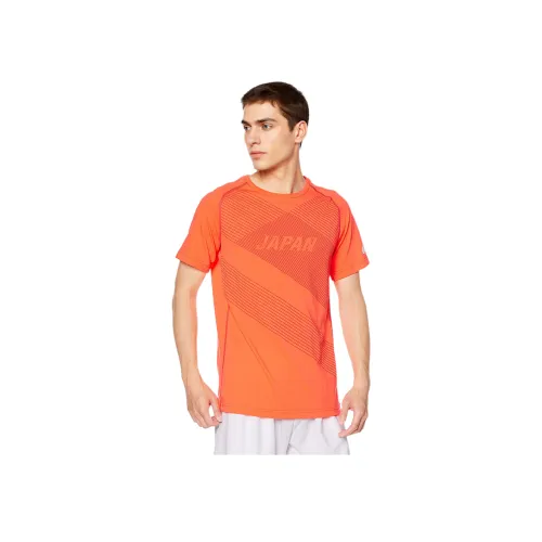 ASICS Бег Т-Рубашка Мужская Оранжевая