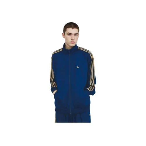 Adidas Originals BECKENBAUERTRACK Костюм AW24 Куртки и Пальто Мужской Синий Желтый