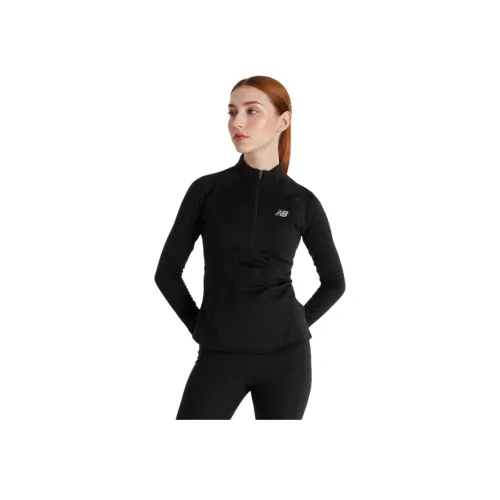 New Balance совместный бренд Heat Grid реглан с рукавом T-рубашка Женская Черная
