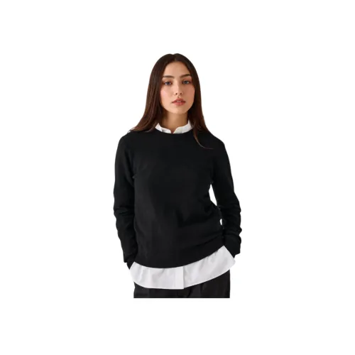 UNIQLO Кашемир Свитер Женский Классический Черный