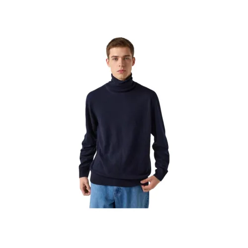 UNIQLO Кашемир Свитер Унисекс Темно-синий