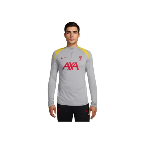 Nike LiverpoolFC FW24 Strike Third Dri Fit Футбол Джерси Мужской Светло-дымчатый серый Chrome Желтый Глобальный Красный