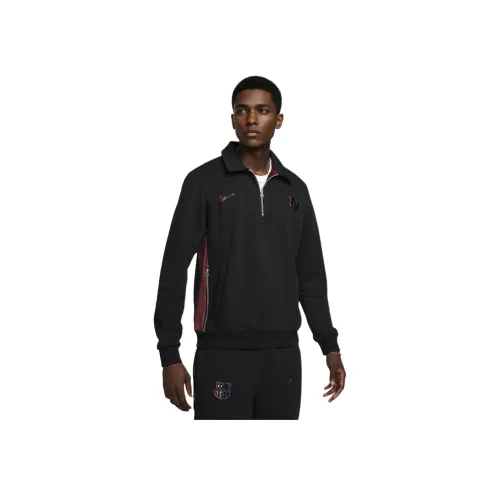 nike FCDri Форма Футбол FW24 Барселона Стандартная Гостевая Толстовка Мужская Черная
