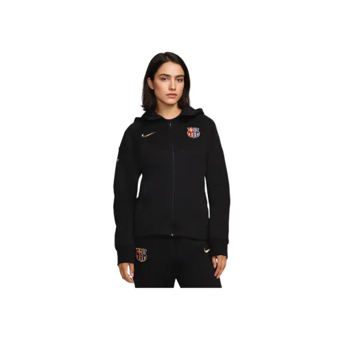 nike FC FW24 Barcelona Tech Fleece Windrunner Куртки и Пальто Женские Черный
