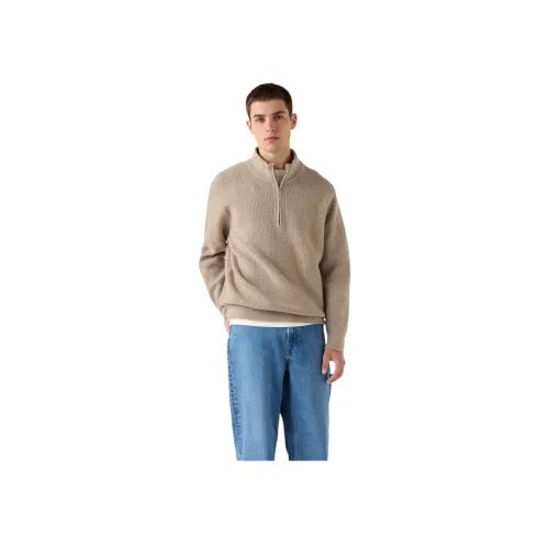 UNIQLO Свитер Мужской Темно-Бежевый