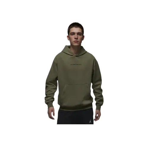 Jordan Sport HOOP Флис Dri Fit Толстовка Мужская Оливково-зеленая