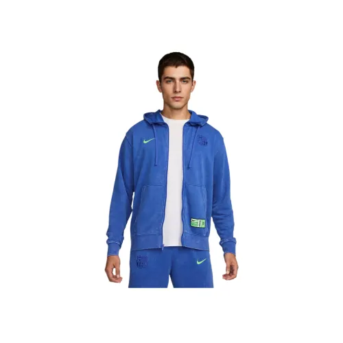 Nike FCClub FW24 Barcelona Third Hoodie Men's Blue