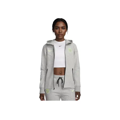 nike FC FW24 Barcelona Tech Fleece Windrunner Куртки и Пальто Женские Серый