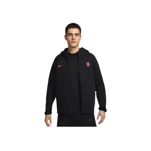 nike Chelsea FC FW24 Tech Fleece Windrunner Третье Куртки и Пальто Мужской Черный