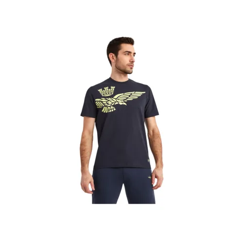 AERONAUTICA MILITARE SS22 T Рубашка Мужская Морской Синий