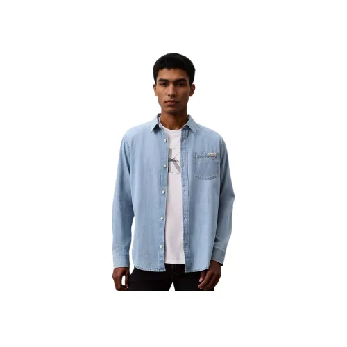 Calvin Klein Мужские Синие Рубашки