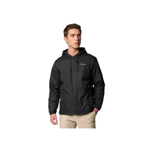 Columbia совместный бренд Поход Водонепроницаемый Ветрозащитный Устойчивый к истиранию Тепловая ветровка Мужской Черный