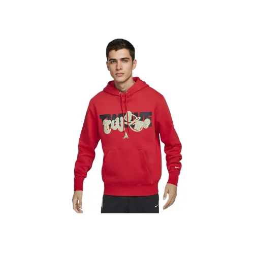 nike Club Ja Свитшот Мужской Университетский Красный Небесное Золото