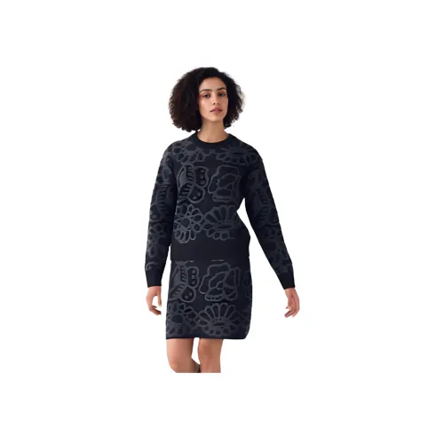 UNIQLO MARIMEKKO Co Бренд Темно-серый Женские Свитеры