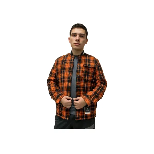 Конверс Quilted Куртки Пальто Мужской Оранжевый