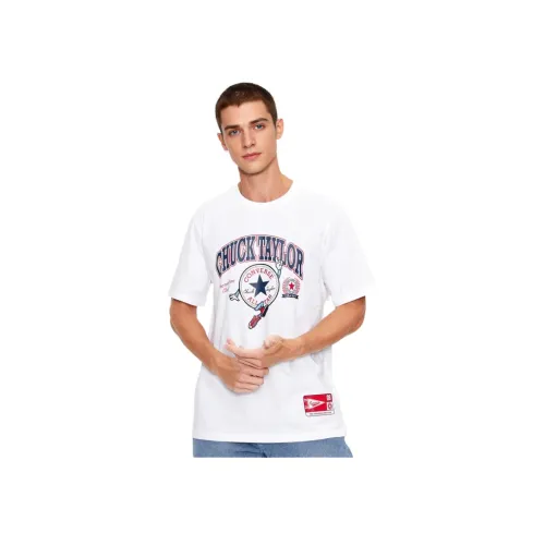 Конверс Все StarChucks Ретро Collegiate Graphic T-Shirt Мужская Белая