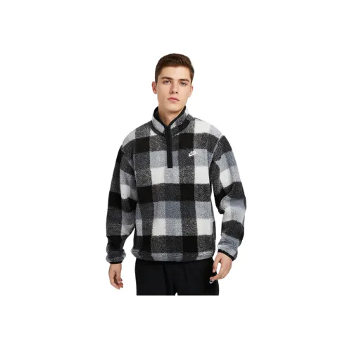 nike Club Velvet Feel Coat Men's Black White Smoke Gray nike Клуб Бархат Feel Пальто Мужской Черный Белый Дымчатый Серый