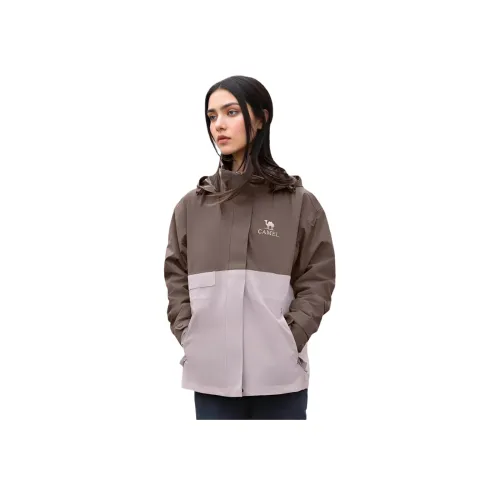 CAMEL Ветрозащитный Термический And Дождевой Ветровка Женская Оливково-коричневый Цвет дуба Серый