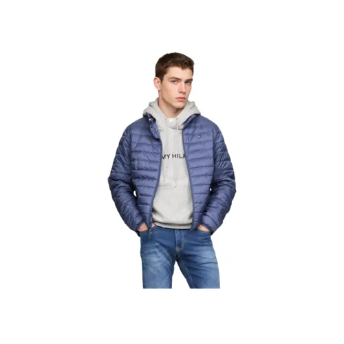 Tommy Hilfiger Хлопковый пуховик Мужской Haze Синий
