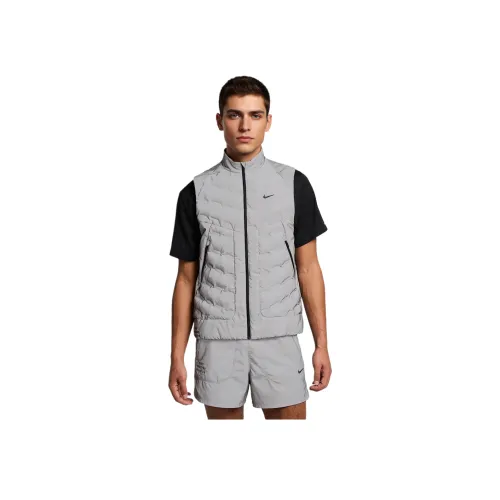 Nike Therma Форма ADV Бег Division Жилет Мужской Отражение Серебряный