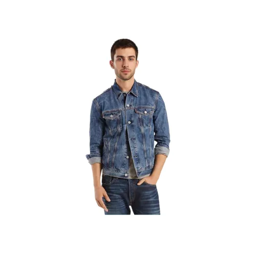 Levis Blue Men's Denim Jackets Левис Синий Мужские Джинсовые Куртки